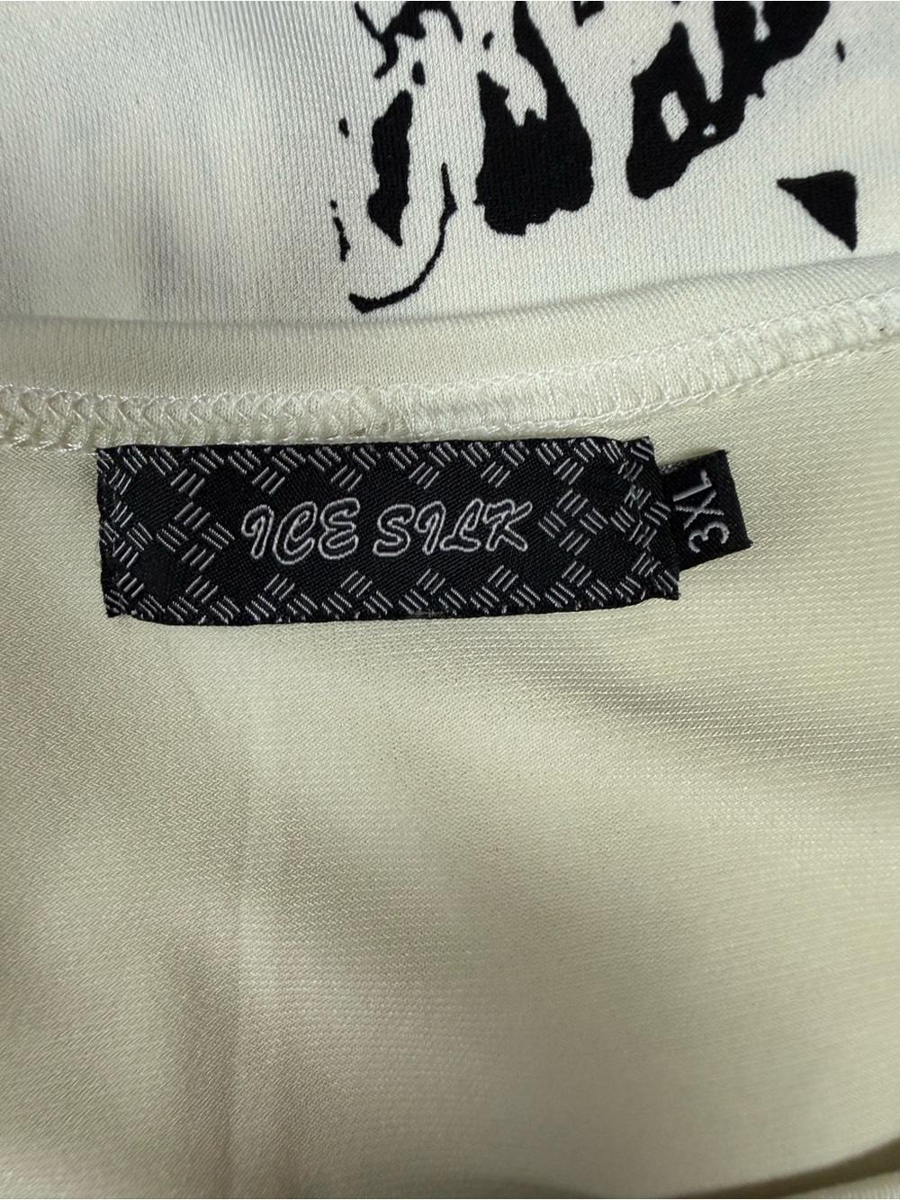 Ivory Zebra Graphic Long Sleeve Tunic Dress 3X - Picture 9 of 9